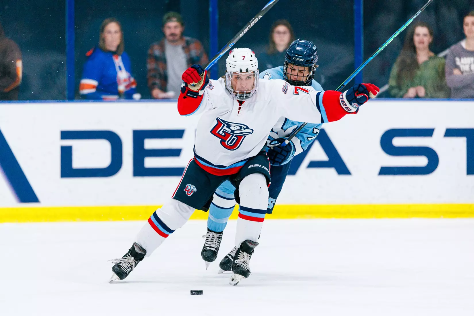 Liberty University’s Men’s D1 Hockey team takes on UNC on September 19, 2025 (Photo by Simon Barbre)