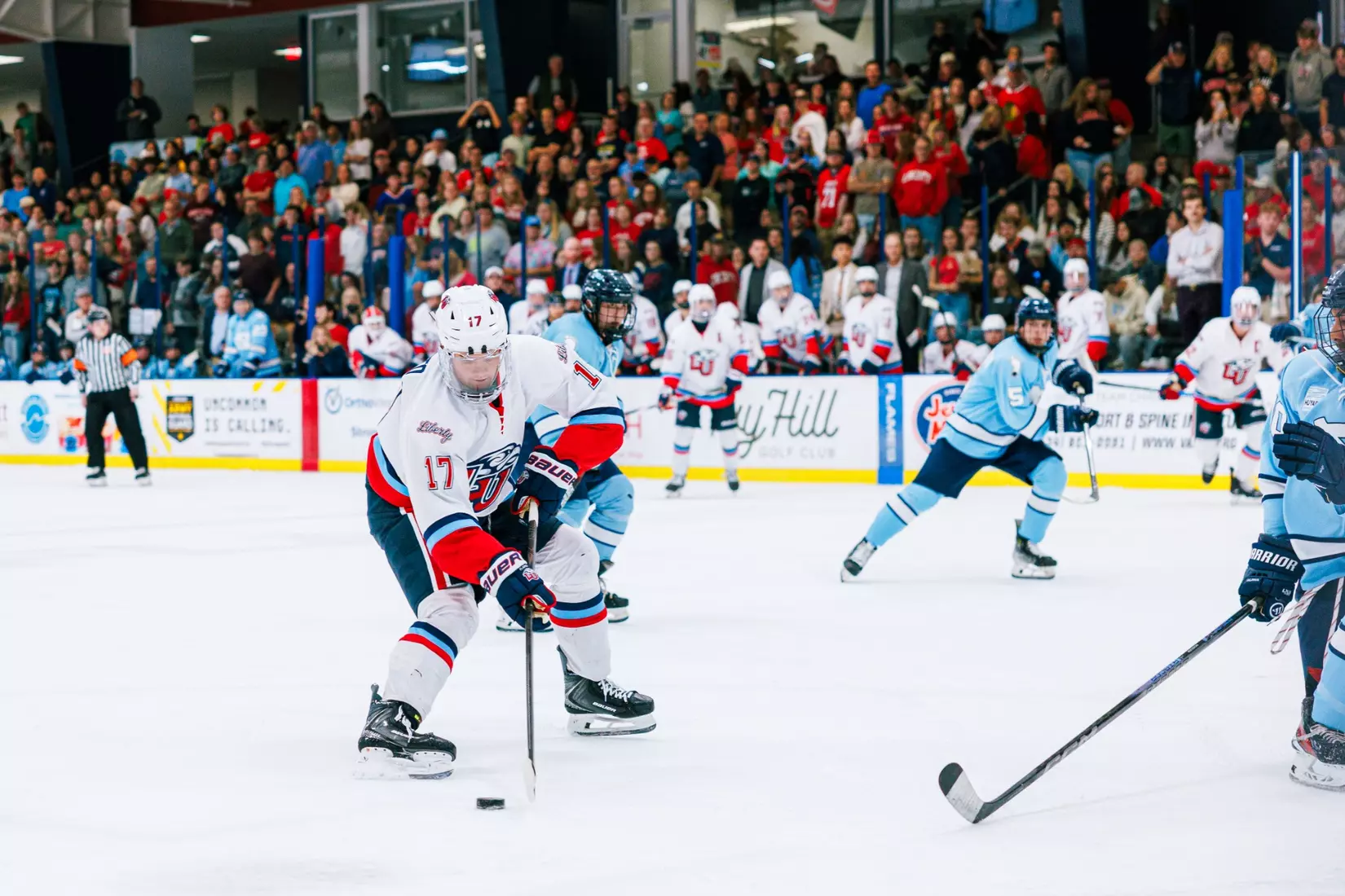 Liberty University’s Men’s D1 Hockey team takes on UNC on September 19, 2025 (Photo by Simon Barbre)