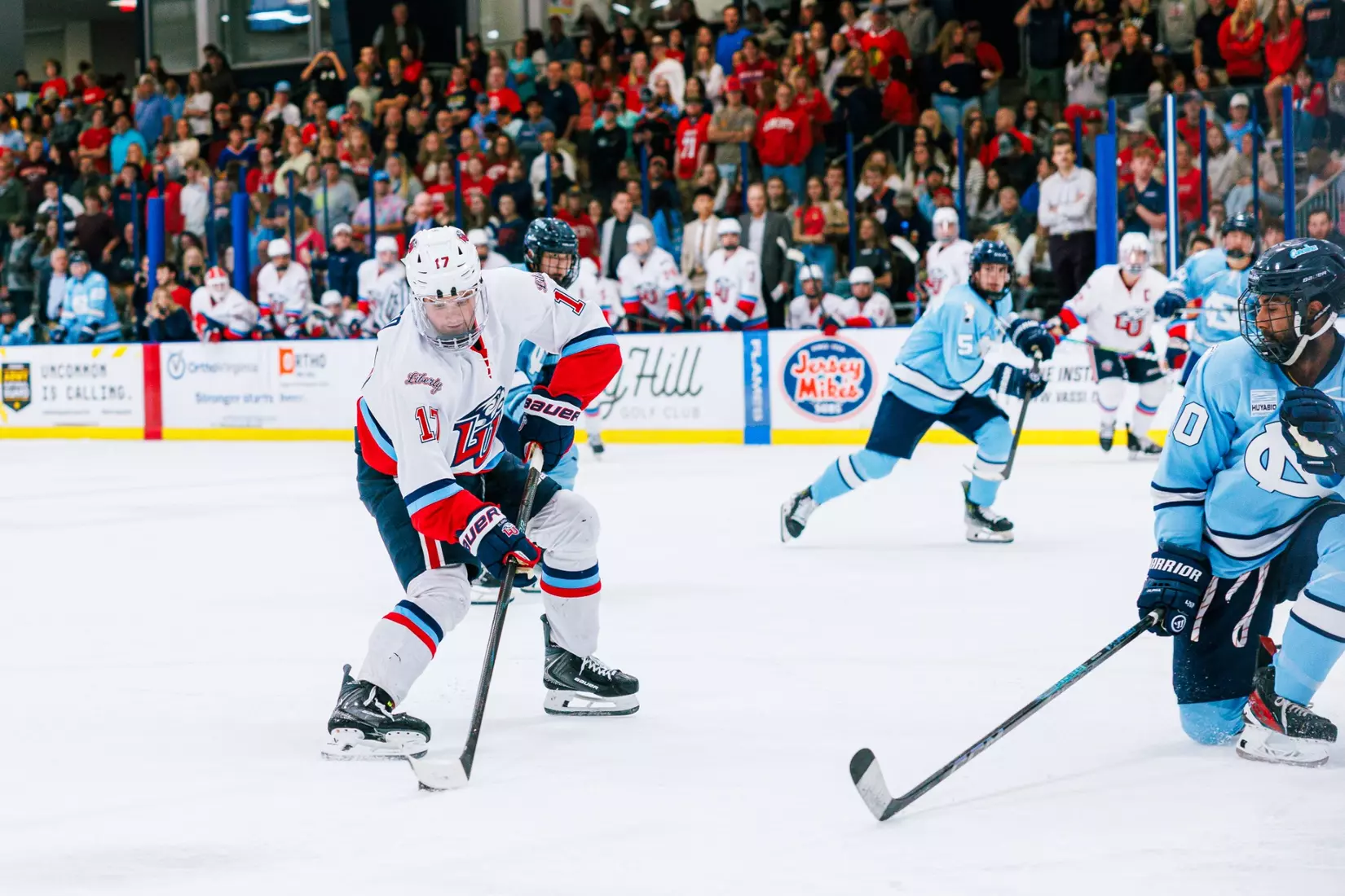 Liberty University’s Men’s D1 Hockey team takes on UNC on September 19, 2025 (Photo by Simon Barbre)