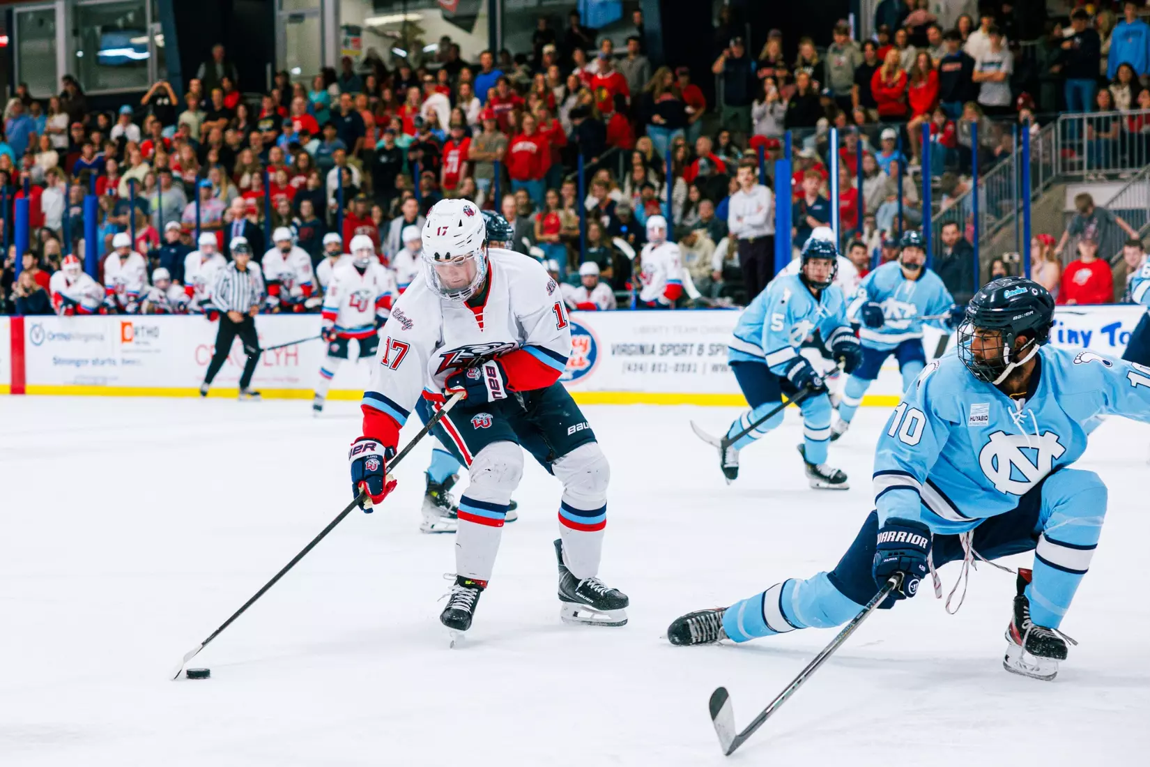 Liberty University’s Men’s D1 Hockey team takes on UNC on September 19, 2025 (Photo by Simon Barbre)