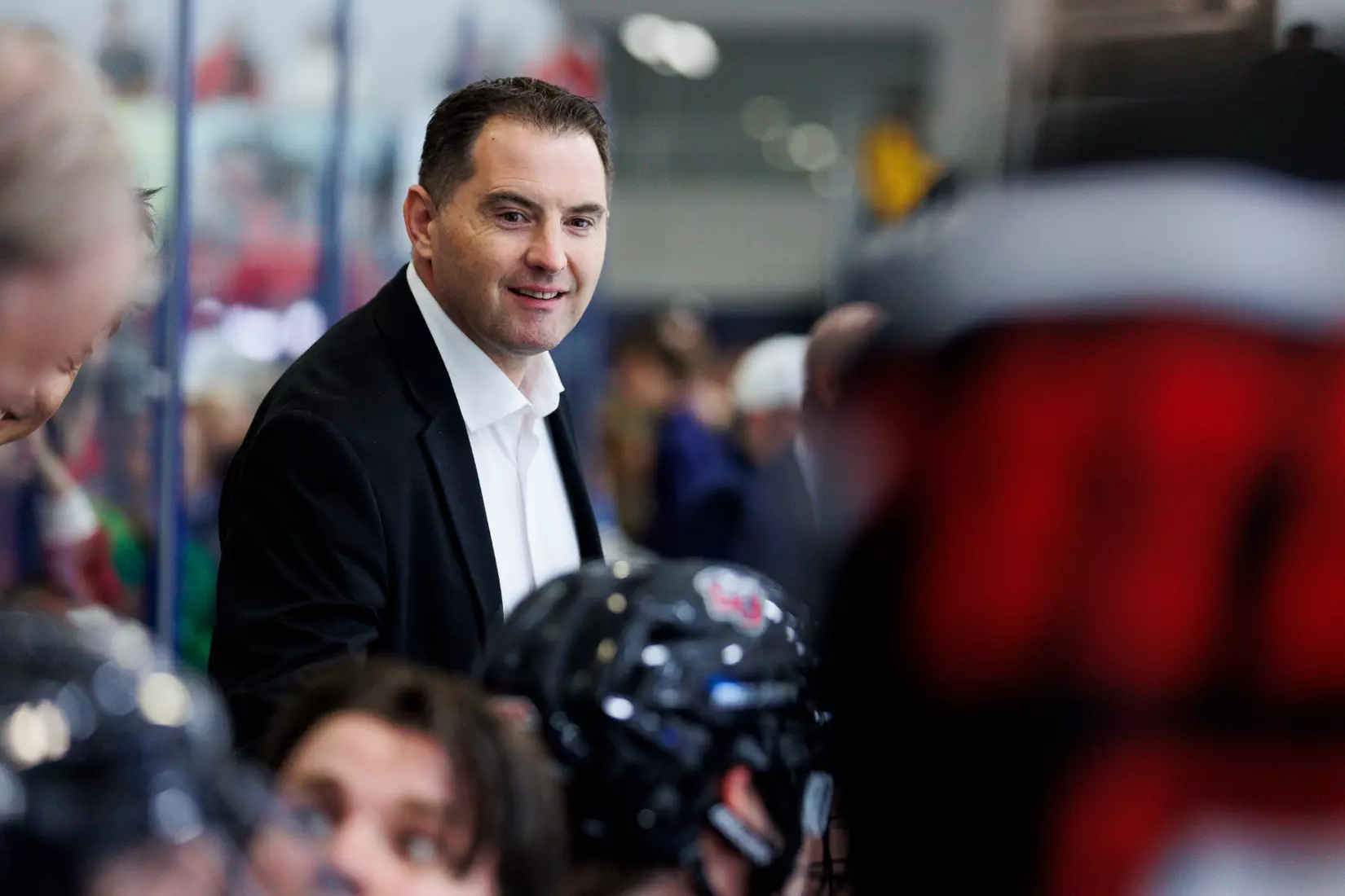 The Liberty Men’s D1 Hockey Team takes on Delaware at midnight for Midnight Mayhem in the Lahaye Ice Center on September 27th, 2025. (Photo by Grace Greer)