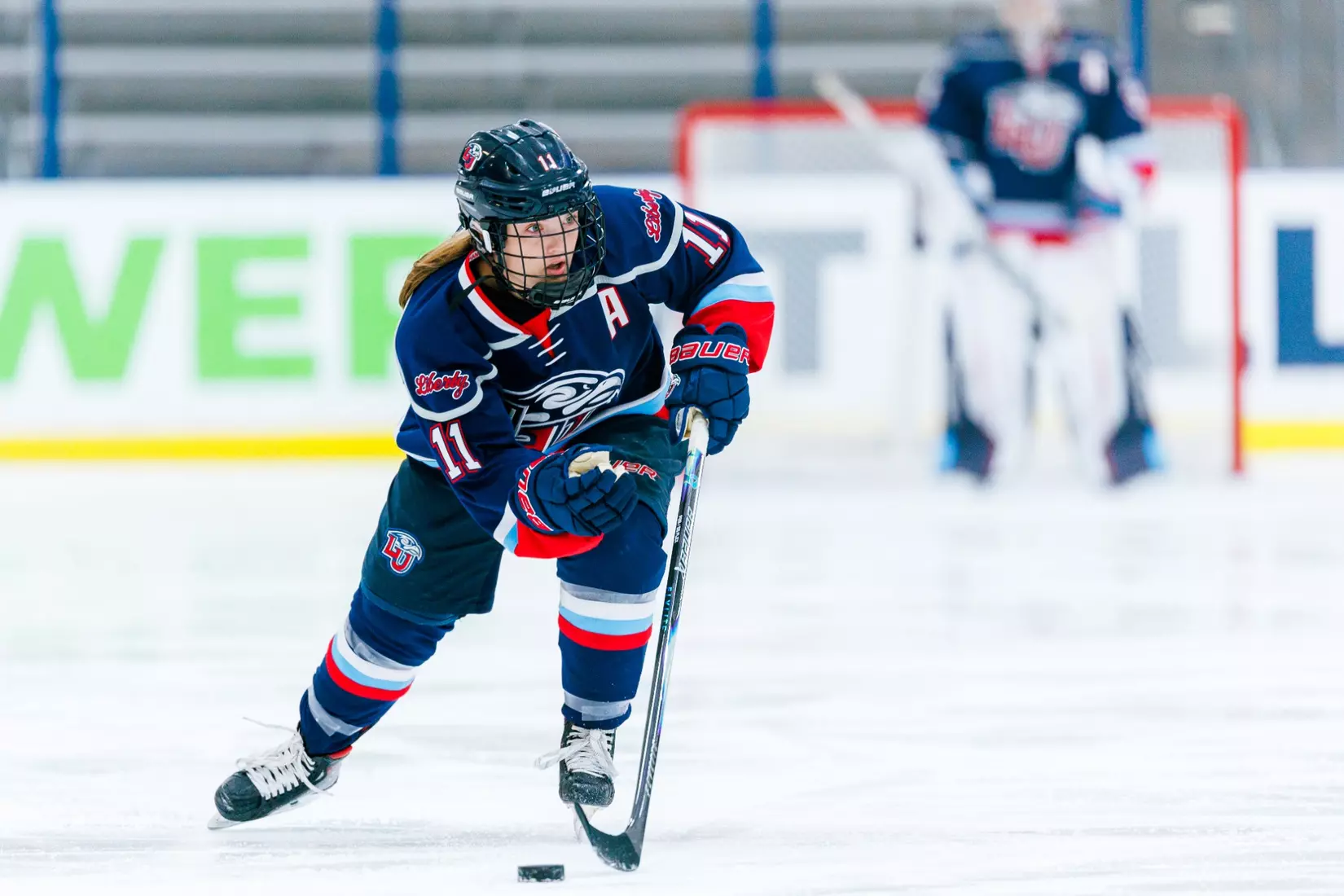 Liberty University’s Women’s D1 Hockey team takes on Purcell Hockey Academy on September 26, 2025 (Photo by Simon Barbre)