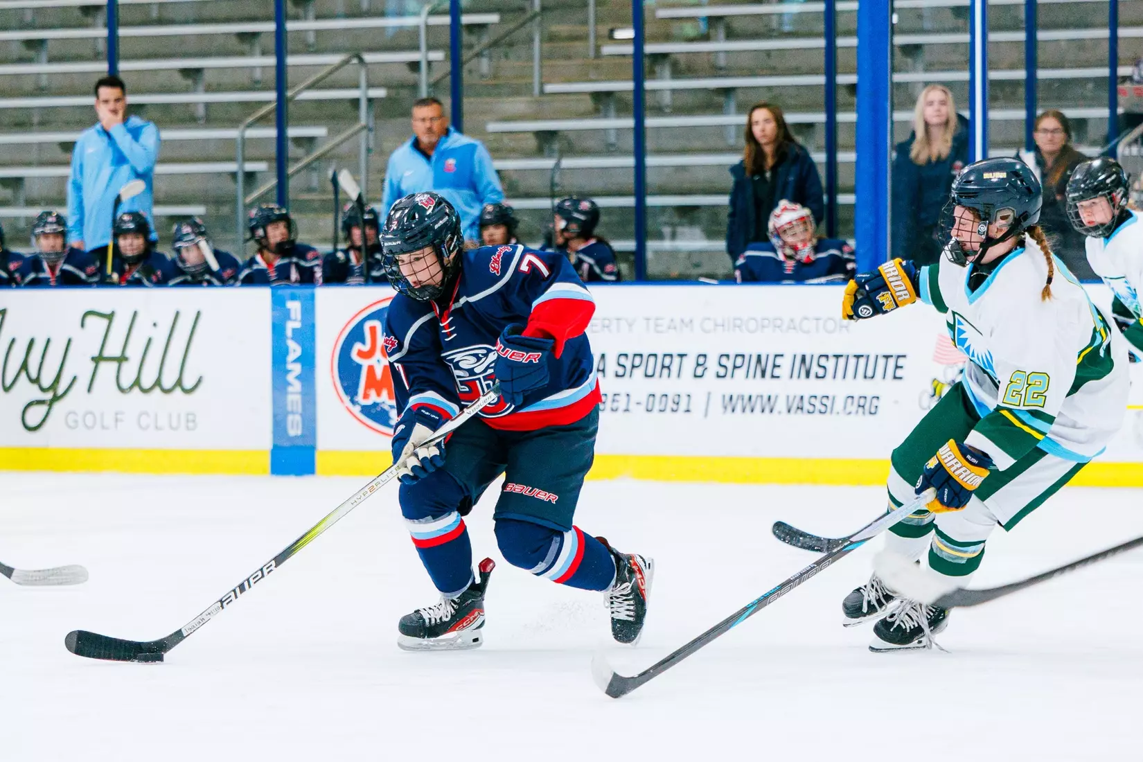 Liberty University’s Women’s D1 Hockey team takes on Purcell Hockey Academy on September 26, 2025 (Photo by Simon Barbre)
