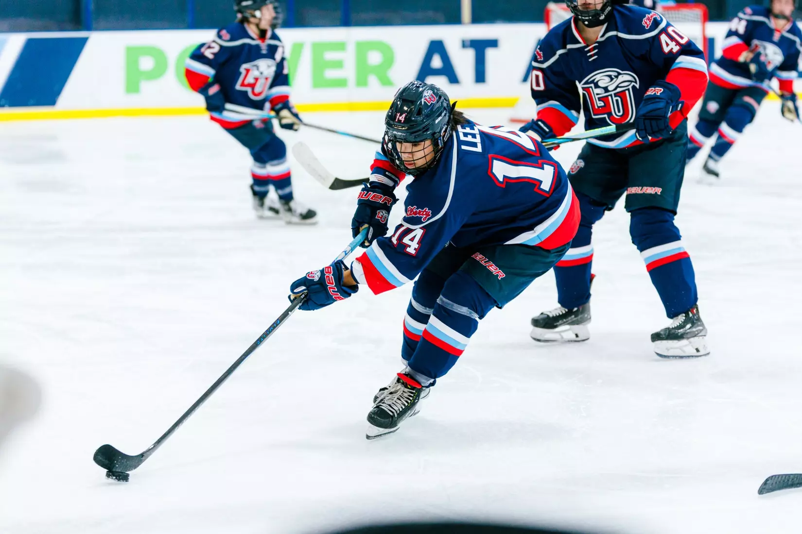 Liberty University’s Women’s D1 Hockey team takes on Purcell Hockey Academy on September 26, 2025 (Photo by Simon Barbre)