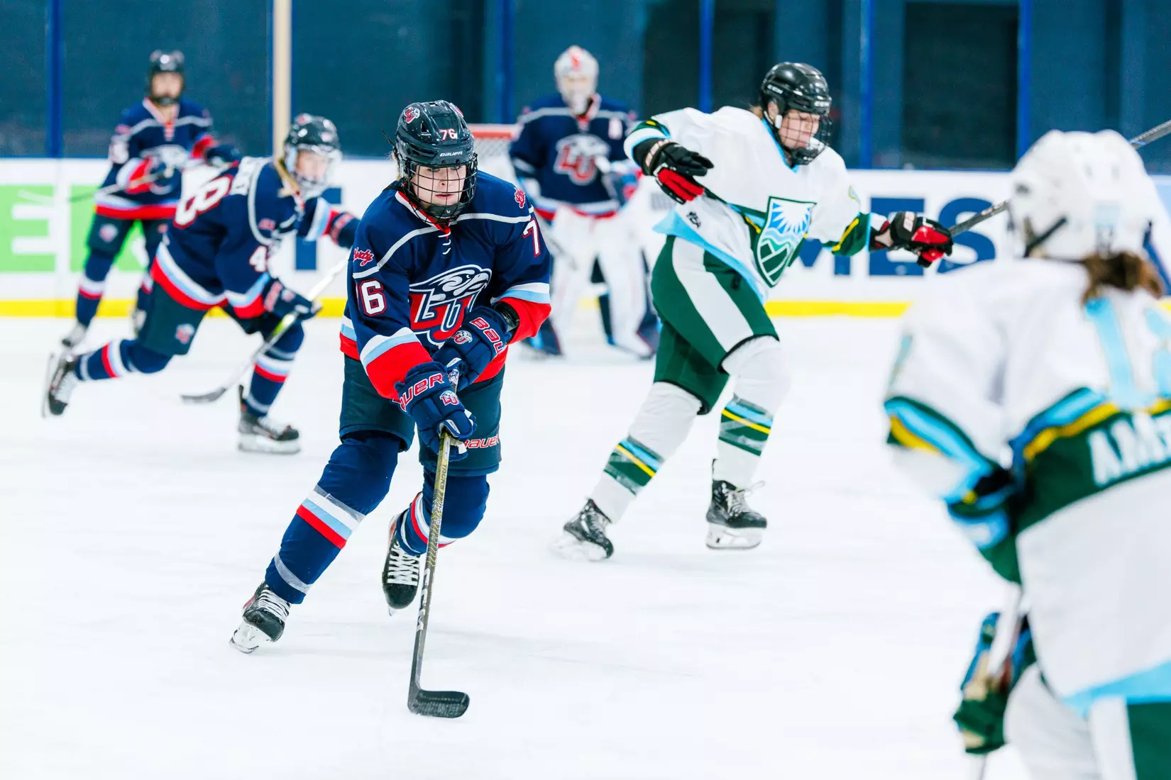 Liberty University’s Women’s D1 Hockey team takes on Purcell Hockey Academy on September 26, 2025 (Photo by Simon Barbre)