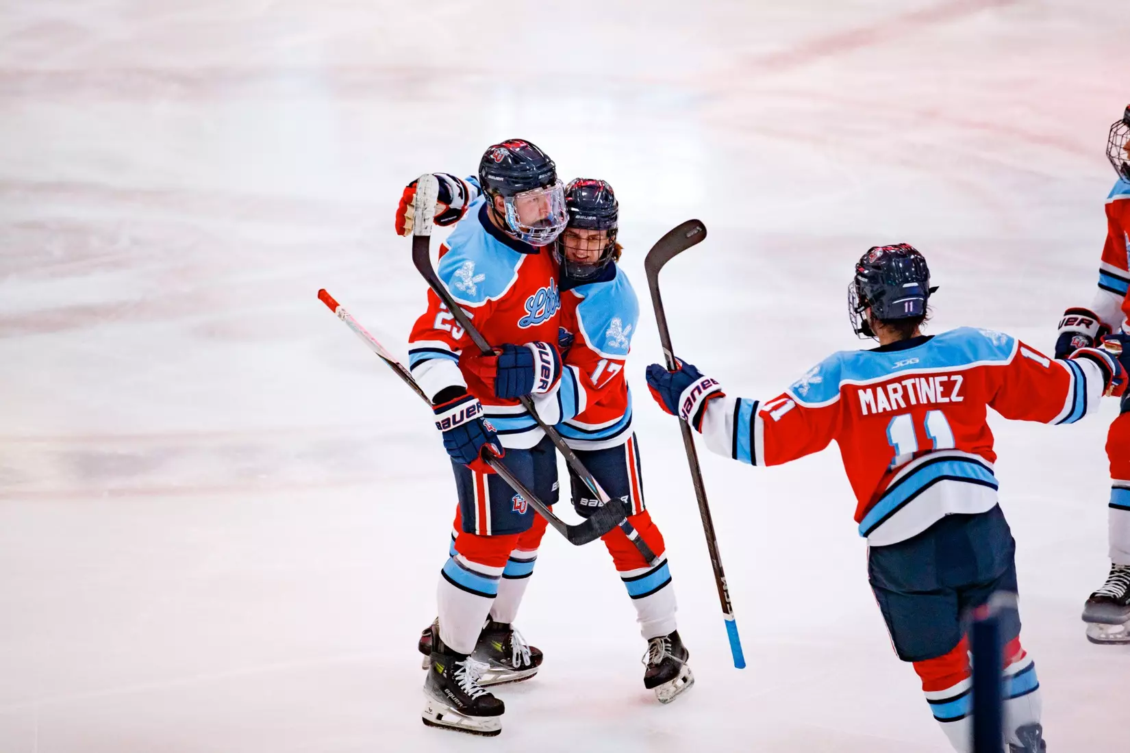 Liberty University’s Mens D3 Hockey team plays Stevenson on 27 September, 2025. (Photo by Ethan Smith)