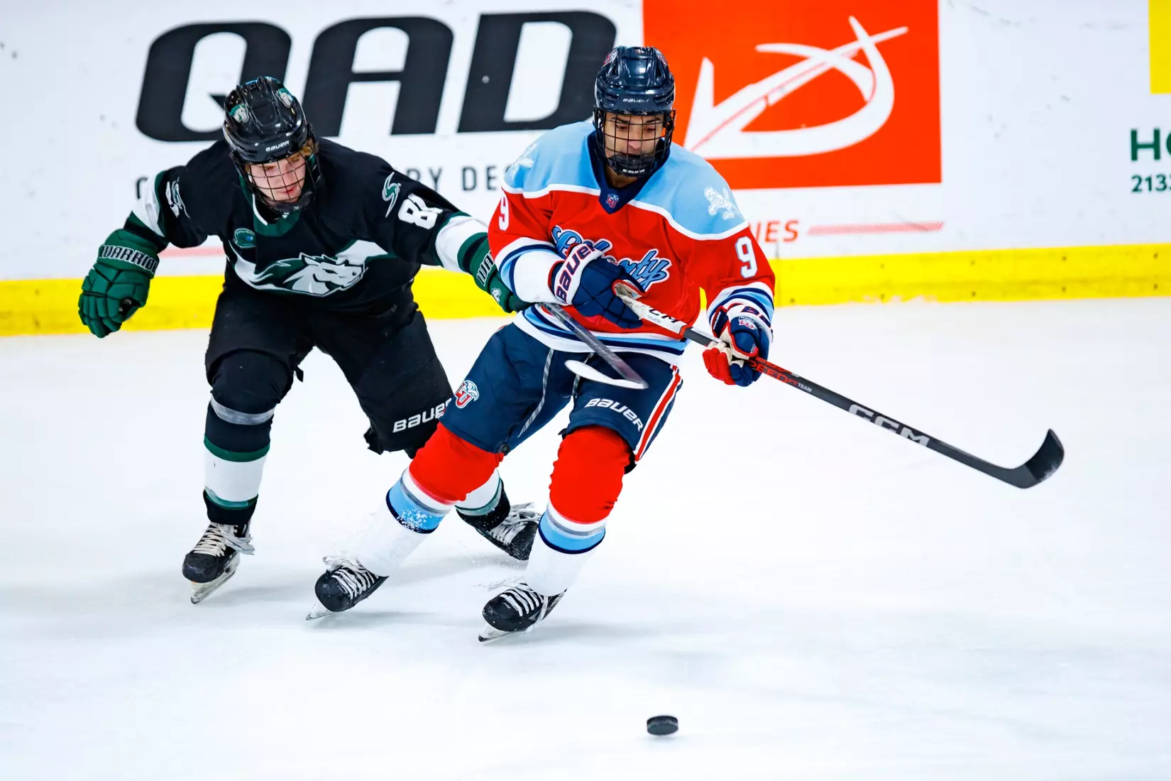 Liberty University’s Mens D3 Hockey team plays Stevenson on 27 September, 2025. (Photo by Ethan Smith)