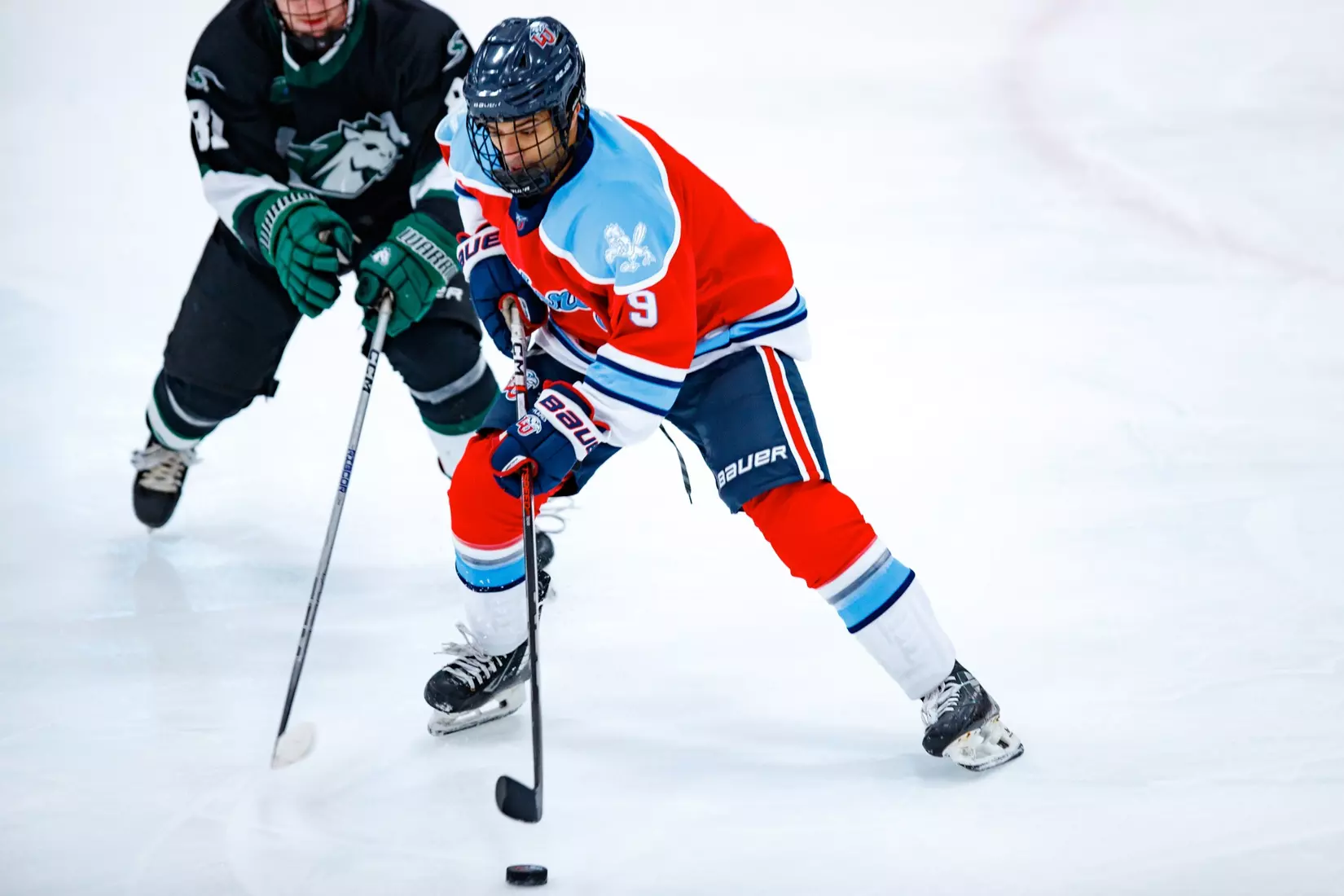 Liberty University’s Mens D3 Hockey team plays Stevenson on 27 September, 2025. (Photo by Ethan Smith)