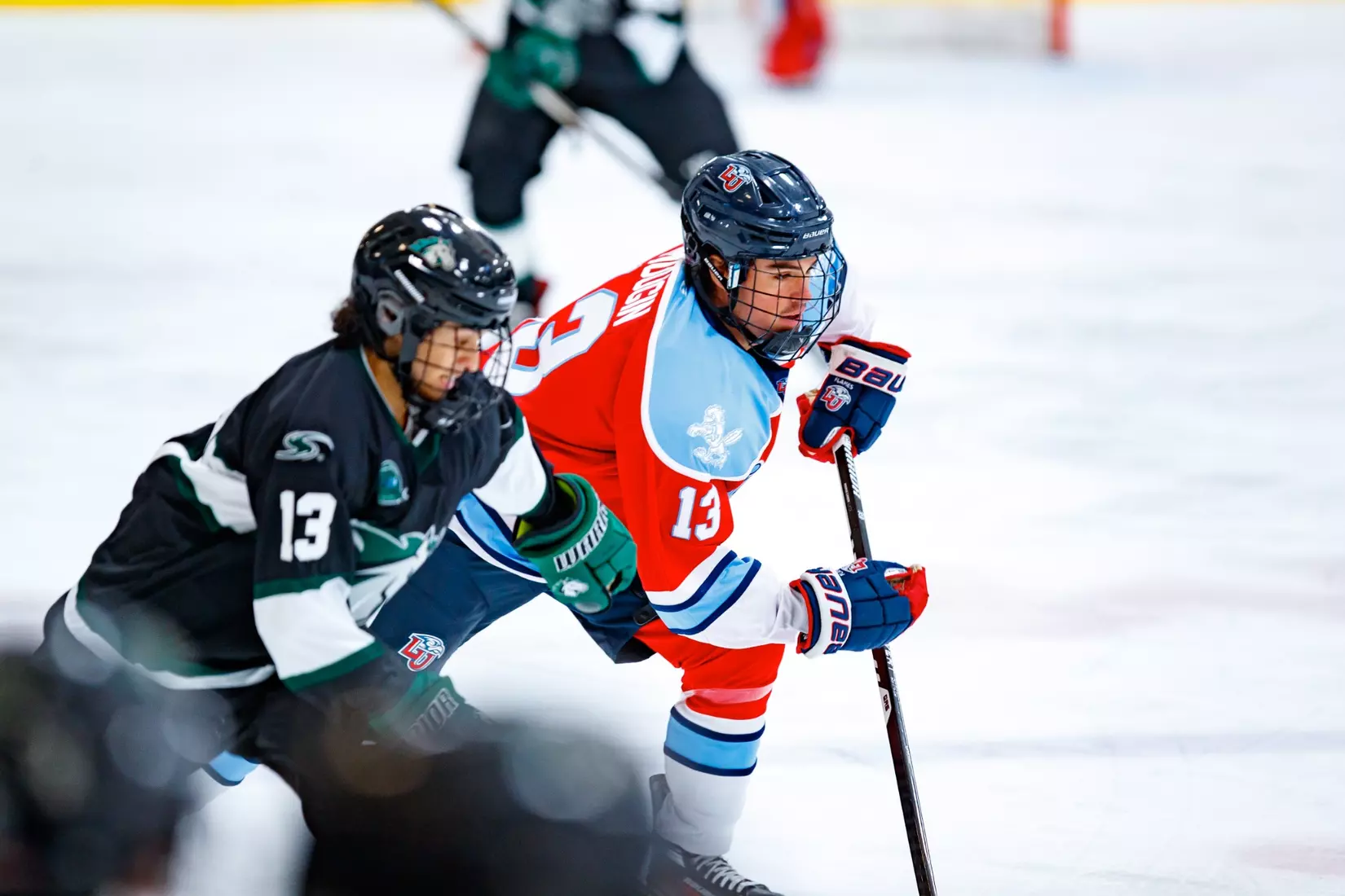 Liberty University’s Mens D3 Hockey team plays Stevenson on 27 September, 2025. (Photo by Ethan Smith)