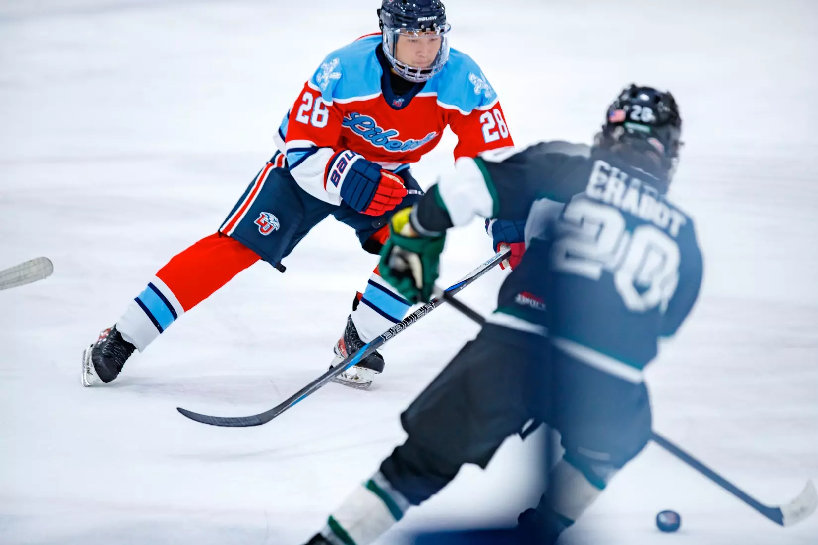 Liberty University’s Mens D3 Hockey team plays Stevenson on 27 September, 2025. (Photo by Ethan Smith)