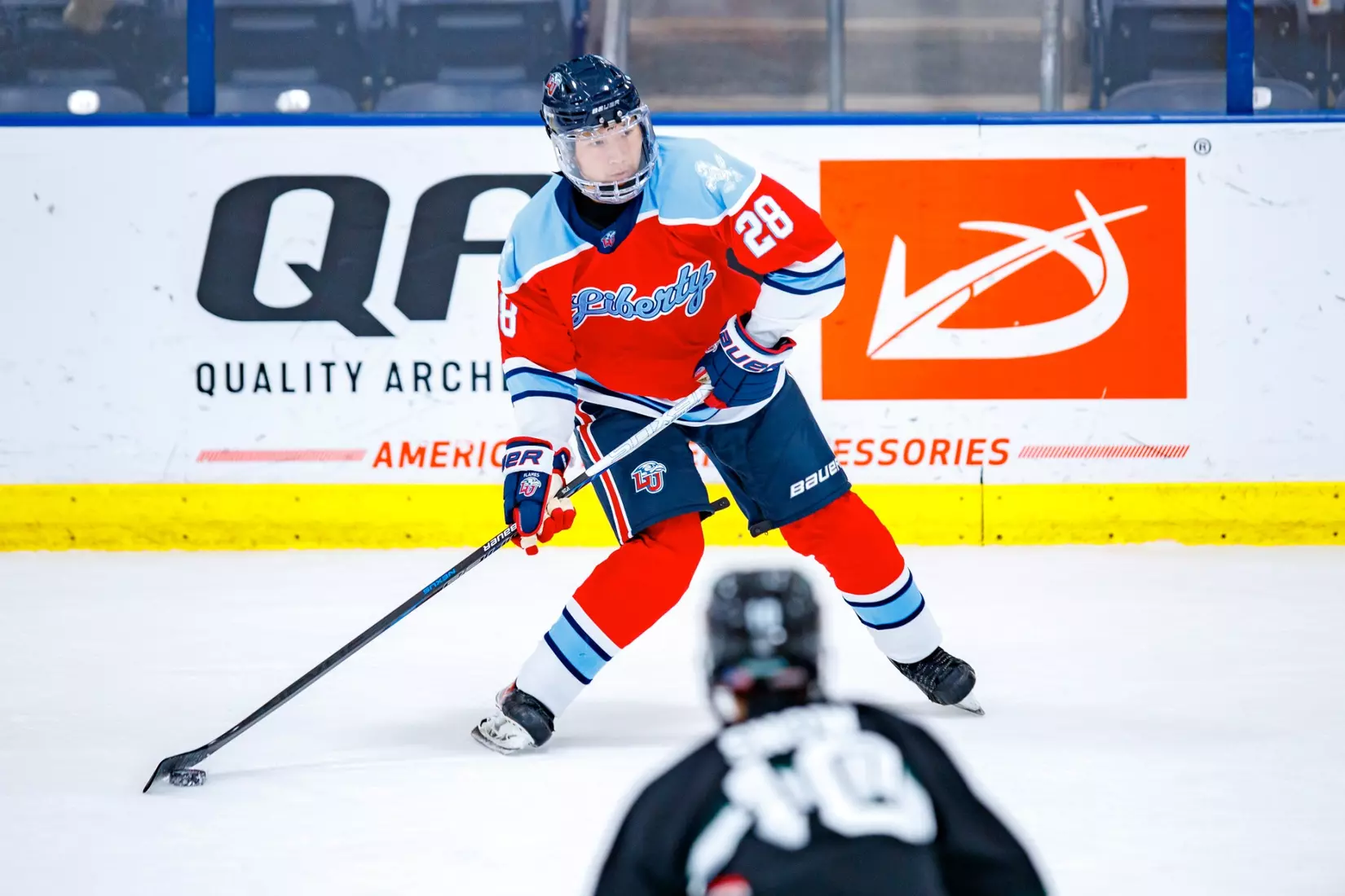 Liberty University’s Mens D3 Hockey team plays Stevenson on 27 September, 2025. (Photo by Ethan Smith)
