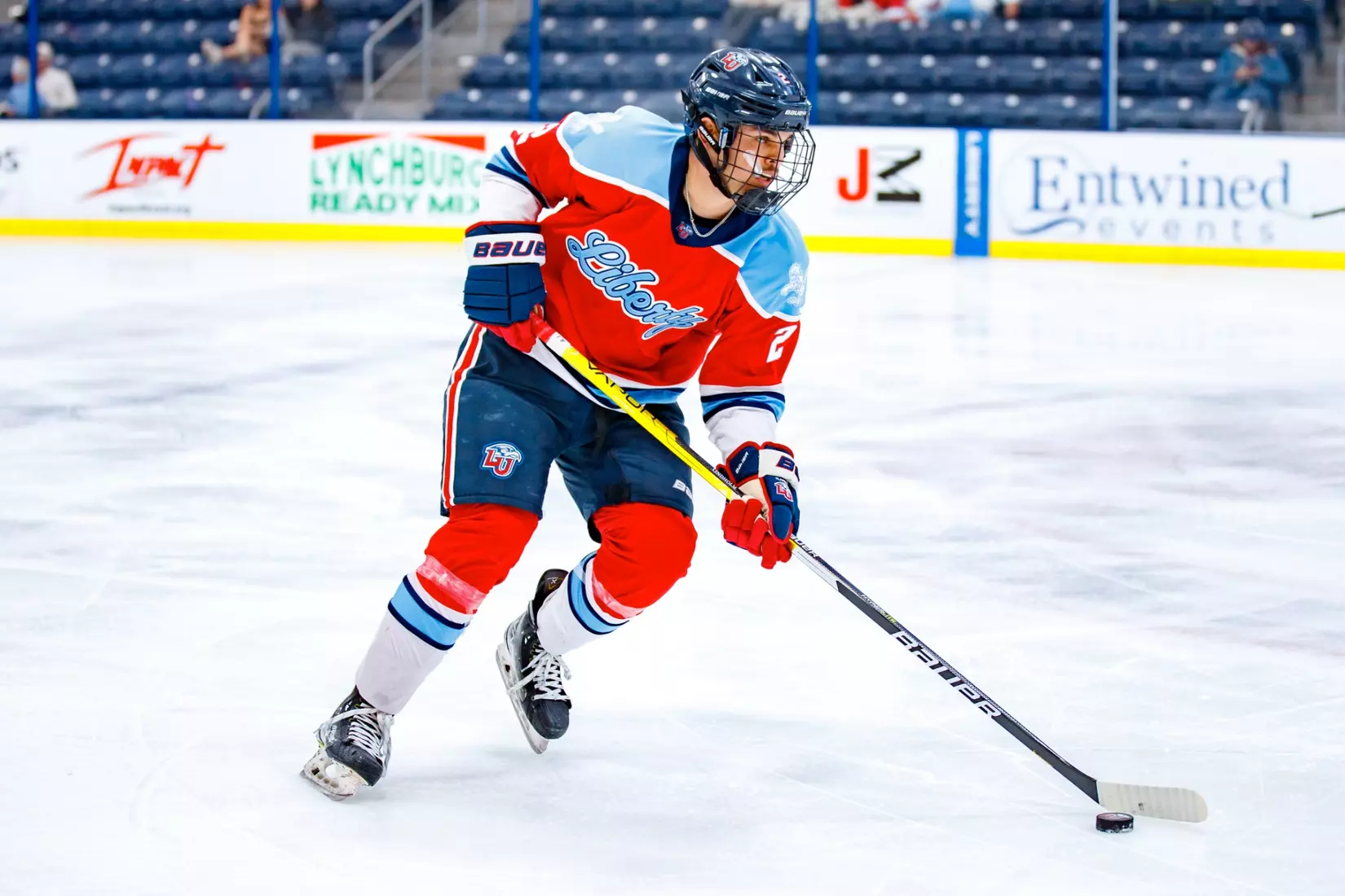 Liberty University’s Mens D3 Hockey team plays Stevenson on 27 September, 2025. (Photo by Ethan Smith)