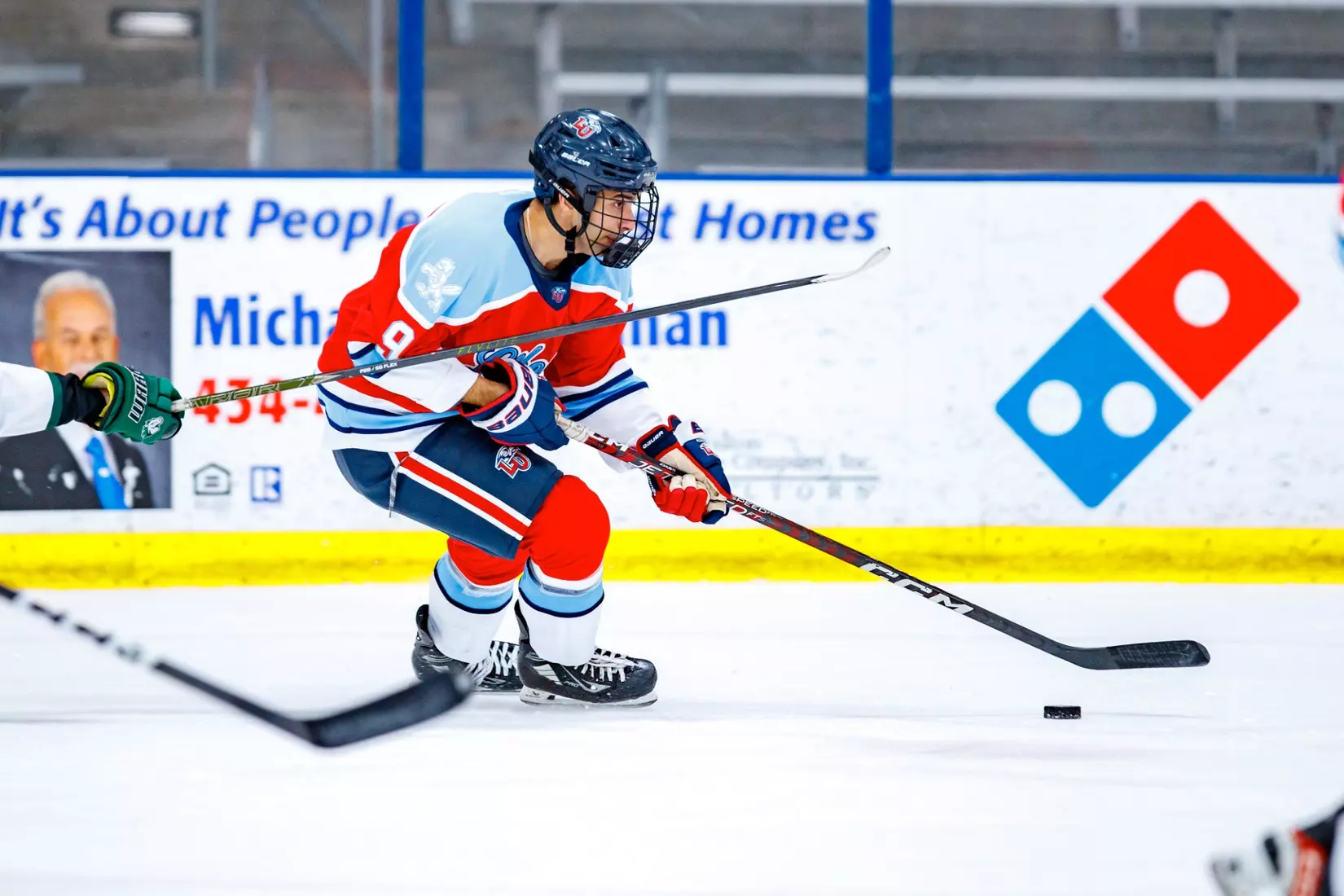 Liberty University’s Mens D3 Hockey team plays Stevenson on 27 September, 2025. (Photo by Ethan Smith)