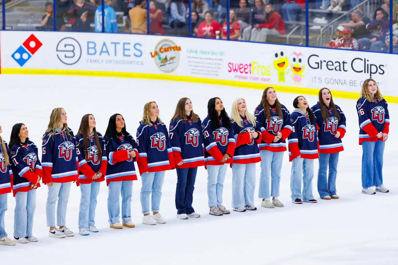 The Men’s D1 Hockey team takes on West Chester for the season opener in the Lahaye Ice Center on September 5th, 2025. (Photo by Grace Greer)