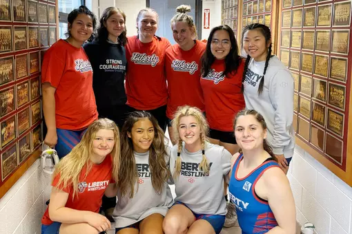 Women's wrestlers at Apprentice School