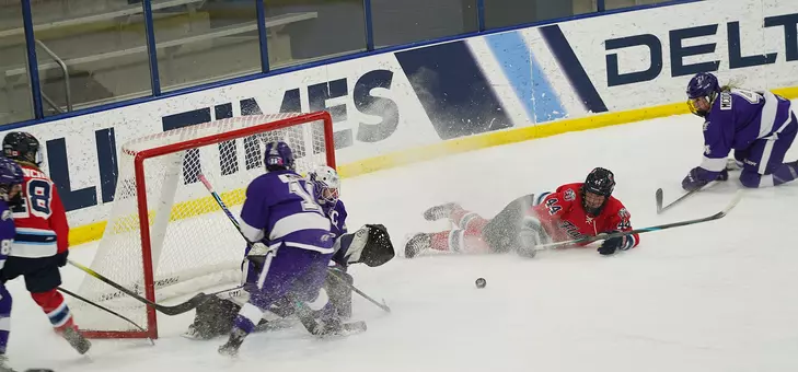 Lady Flames break open tight game with two power-play goals, Shaw’s shorthander