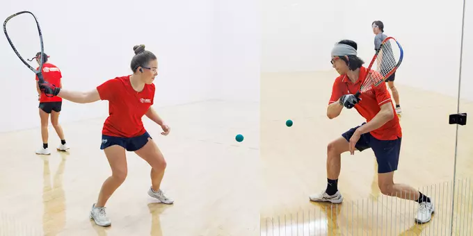 Madisyn Leyendecker forehand and Matthew Cook backhand