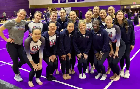 Gymnastics team photo Liberty at JMU