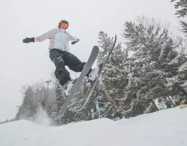 Lady Flames skier Ceci Tinney at Snowshoe