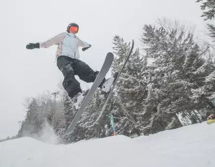 Lady Flames skier Ceci Tinney at Snowshoe