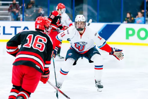Flames forward Tucker Shields vs. Marymount