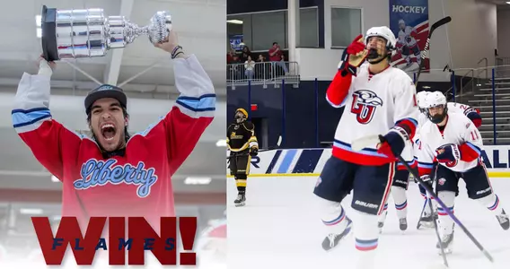 DIII men's hockey defenseman Tarin Perez and senior forward Zach Lemons