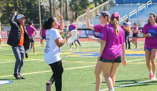 Lady Flames Ultimate players at high school