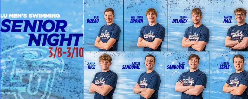 Men's swimming Liberty seniors 2025-26 NEW