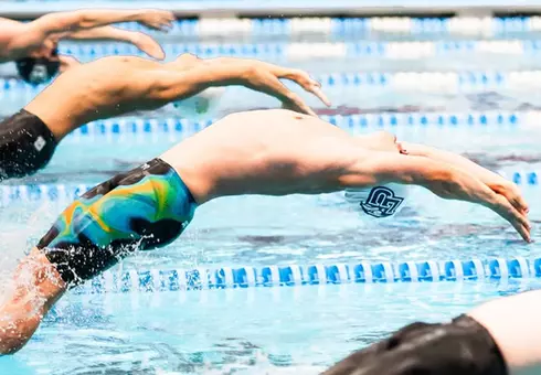 Byron Long and Jonah Rees in backstroke