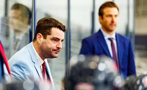 Liberty women's hockey Head Coach Chris Lowes