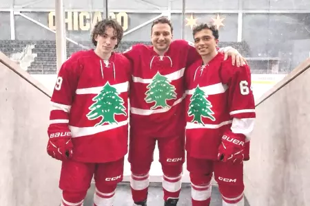 Lamoureux brothers at IIHF tournament in Chicago