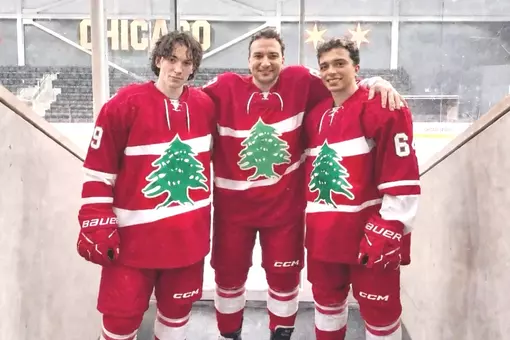 Lamoureux brothers at IIHF tournament in Chicago