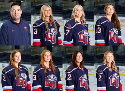 DI women's hockey recruits and head coach Chris Lowes