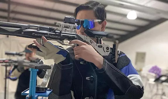 Rifle team member Campos sets sights on targets, goals