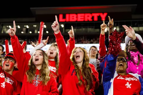 Liberty University football takes on the Middle Tennessee Blue Raiders at Williams Stadium on October 17, 2023. (Photo by: Chase Gyles)