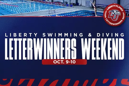 Liberty Swim and Dive Letterwinner Event Graphic October 9-10, 2026