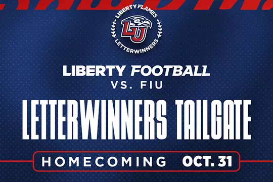 Liberty Football Letterwinner Tailgate vs. FIU Homecoming Oct. 31, 2026