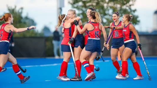 The Liberty Field Hockey team hosts the University of Connecticut (UConn) Huskies at the Liberty Field Hockey Field on October 20, 2023 (Photo by Natalie Olson).
