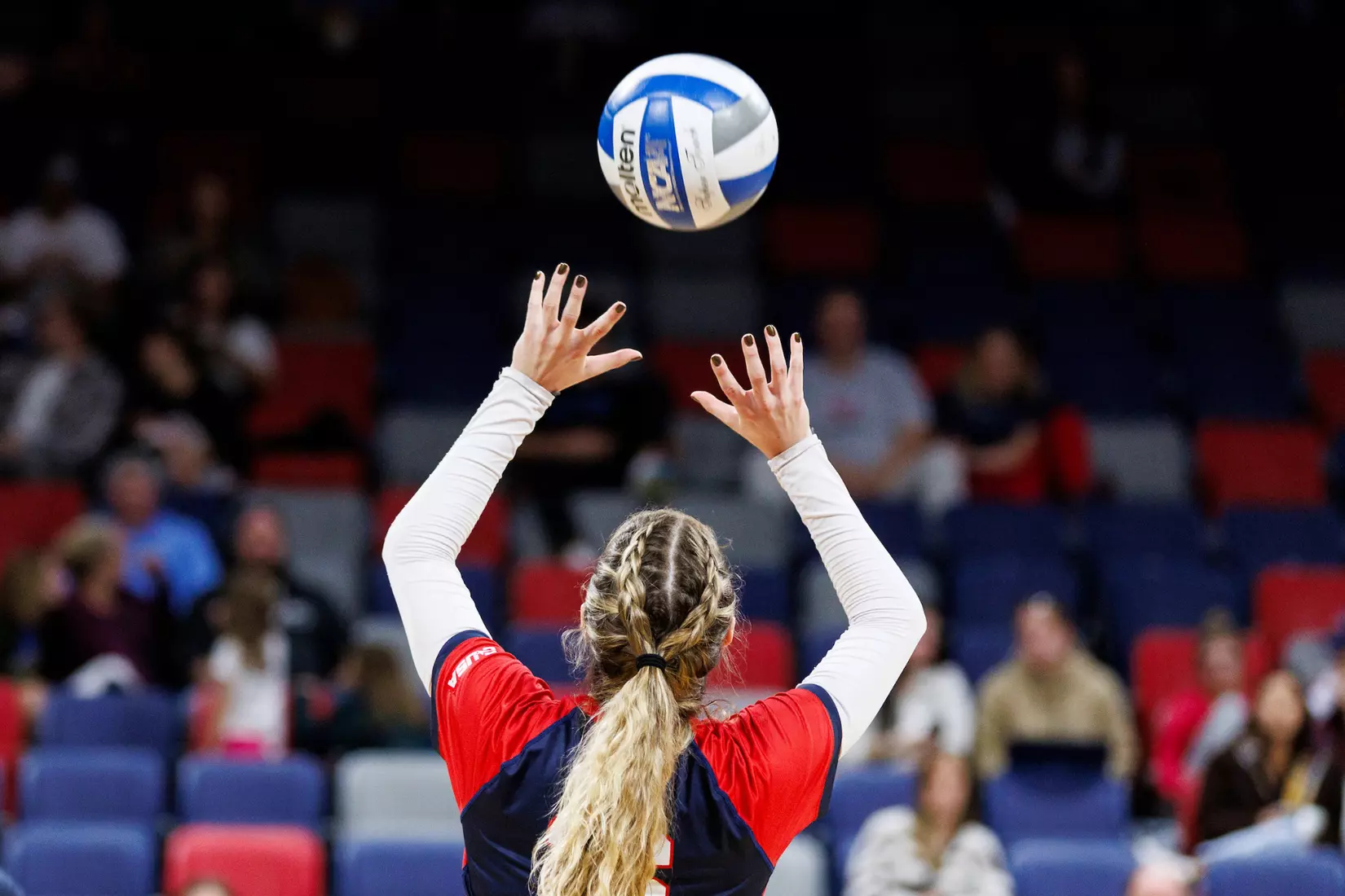 The Liberty University Women’s Volleyball team takes on the Florida International University Panthers at Liberty Arena on October 21, 2023 (Photo by: Chase Gyles)