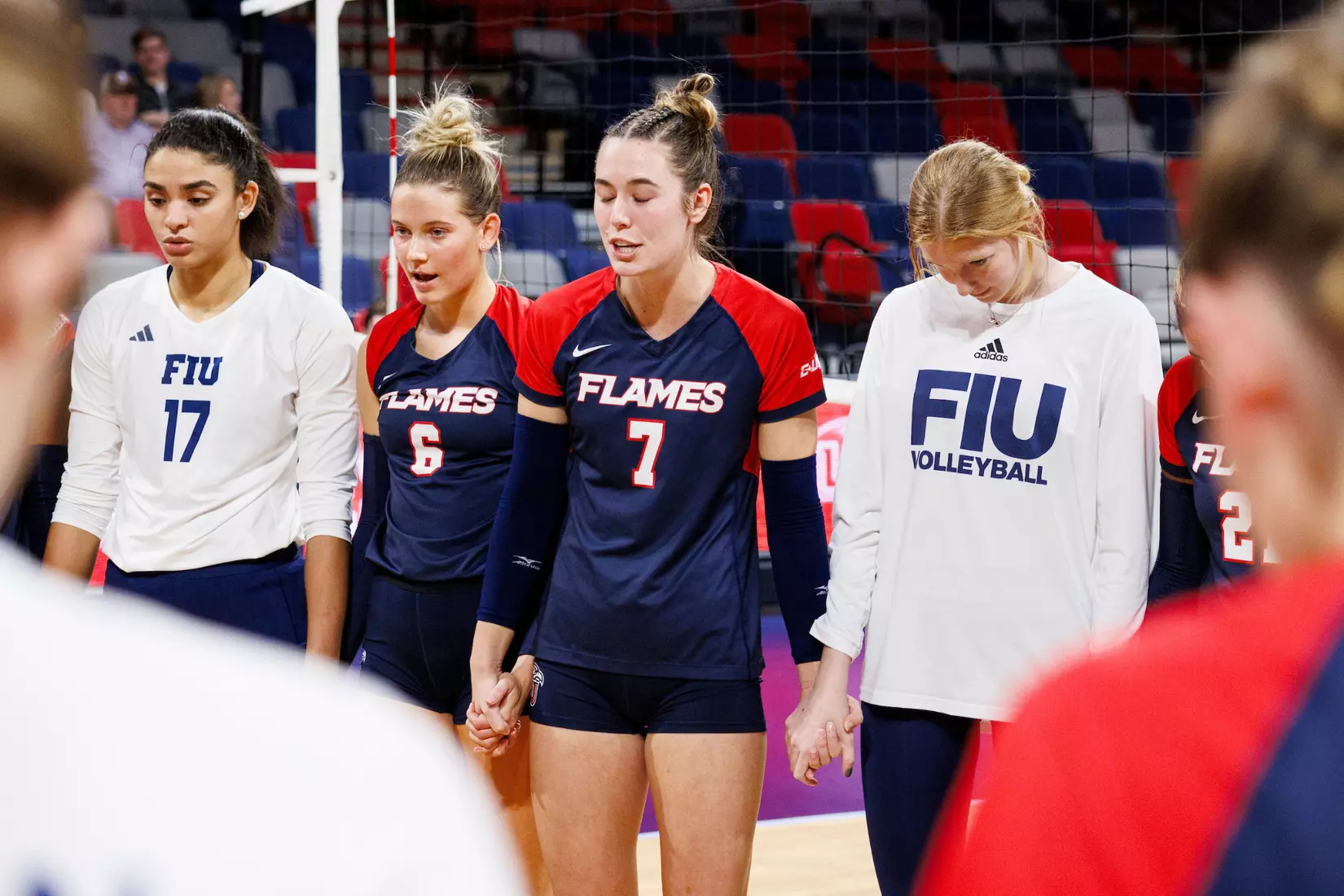 The Liberty University Women’s Volleyball team takes on the Florida International University Panthers at Liberty Arena on October 21, 2023 (Photo by: Chase Gyles)