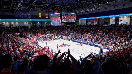 Liberty University’s Men’s Basketball team takes on Eastern Kentucky University’s Men’s Basketball team in the ASUN Semifinal in the Liberty Arena on March 02, 2023. (Photo by: Chase Gyles)