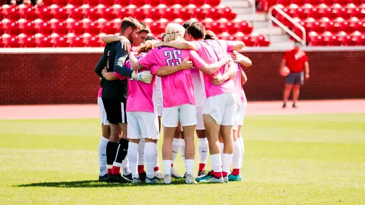 MSOC - Huddle (Pink Jerseys)