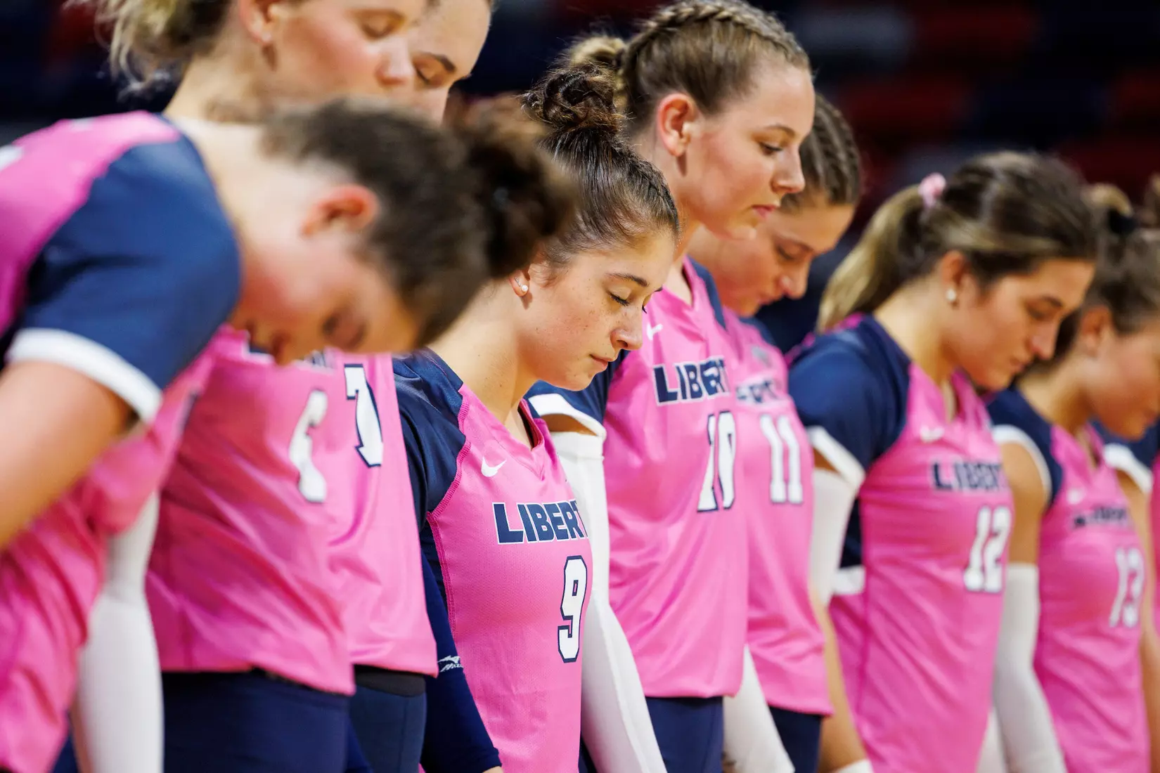 Liberty University’s Women’s Volleyball team takes on the Western Kentucky University Hilltoppers in the Liberty Arena on October 04, 2023 (Photo by: Chase Gyles)