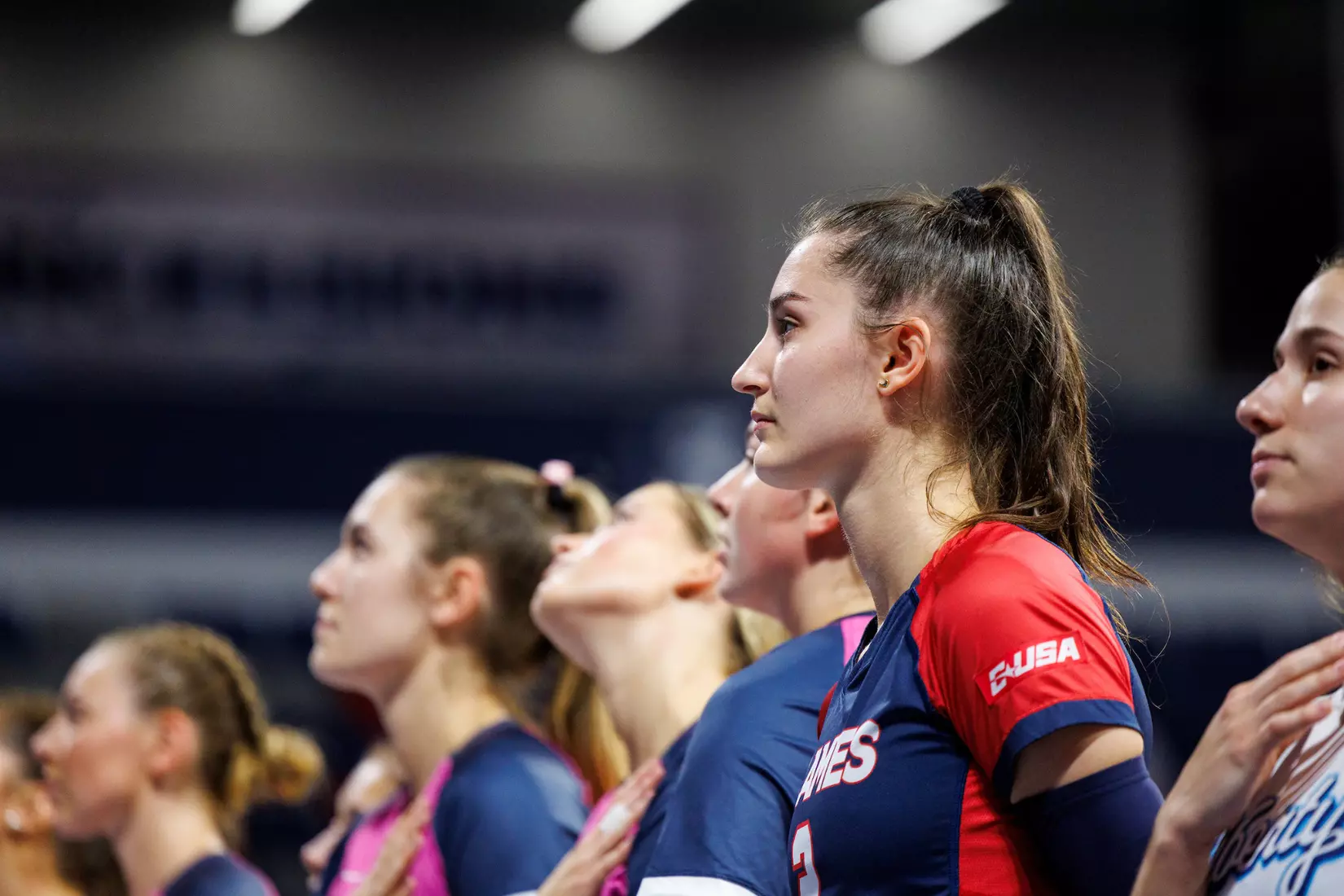 Liberty University’s Women’s Volleyball team takes on the Western Kentucky University Hilltoppers in the Liberty Arena on October 04, 2023 (Photo by: Chase Gyles)