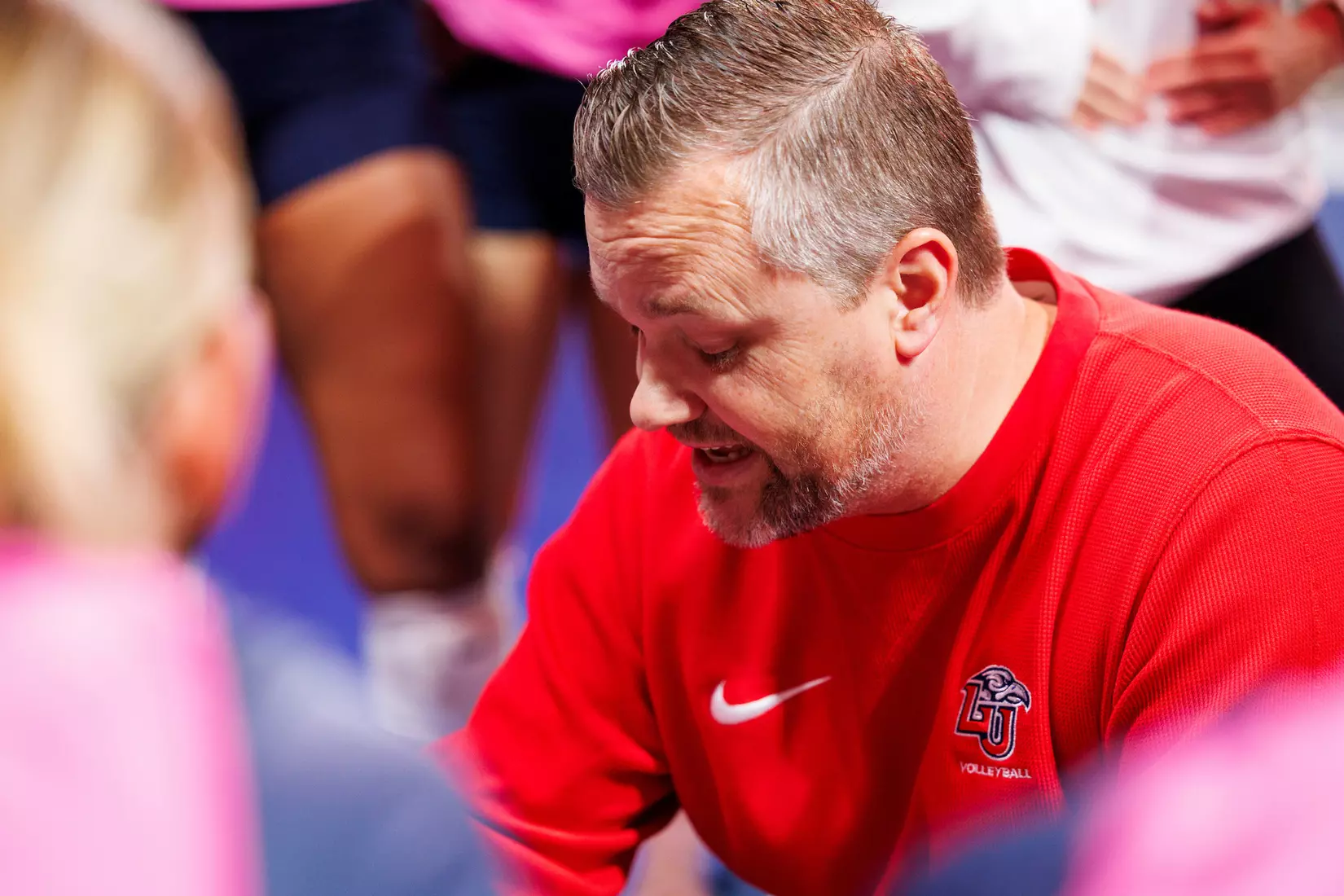 Liberty University’s Women’s Volleyball team takes on the Western Kentucky University Hilltoppers in the Liberty Arena on October 04, 2023 (Photo by: Chase Gyles)
