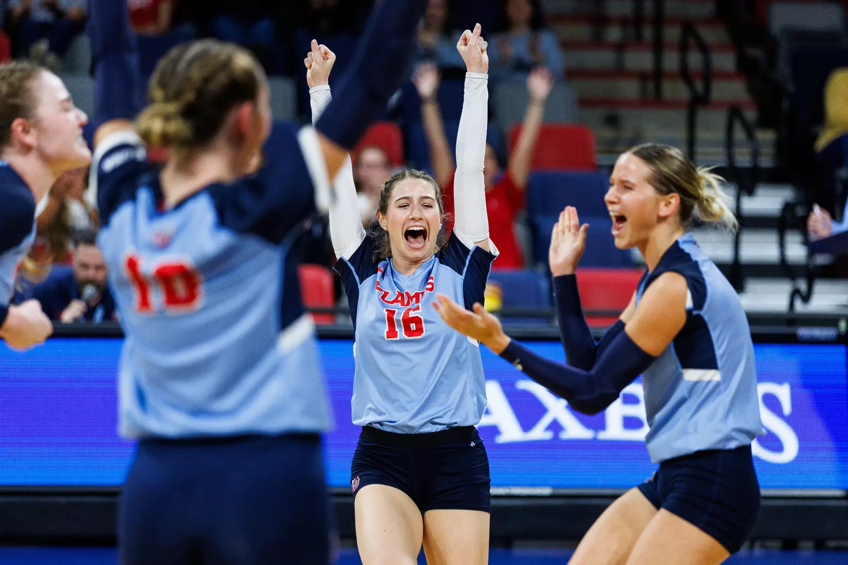 Liberty University's Women's Volleyball team takes on the New Mexico State Aggies at the Liberty Area on October 07, 2023. (Photo by: Jessie Jordan)