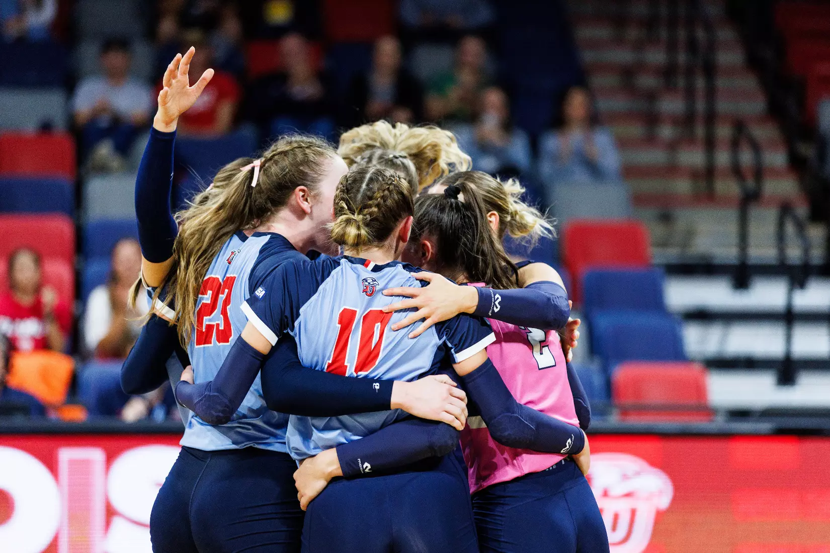Liberty University's Women's Volleyball team takes on the New Mexico State Aggies at the Liberty Area on October 07, 2023. (Photo by: Jessie Jordan)