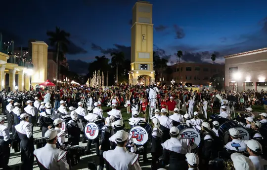 A Pep Rally is held at the Count de Hoernle Amphitheater before the Boca Raton Bowl Game.