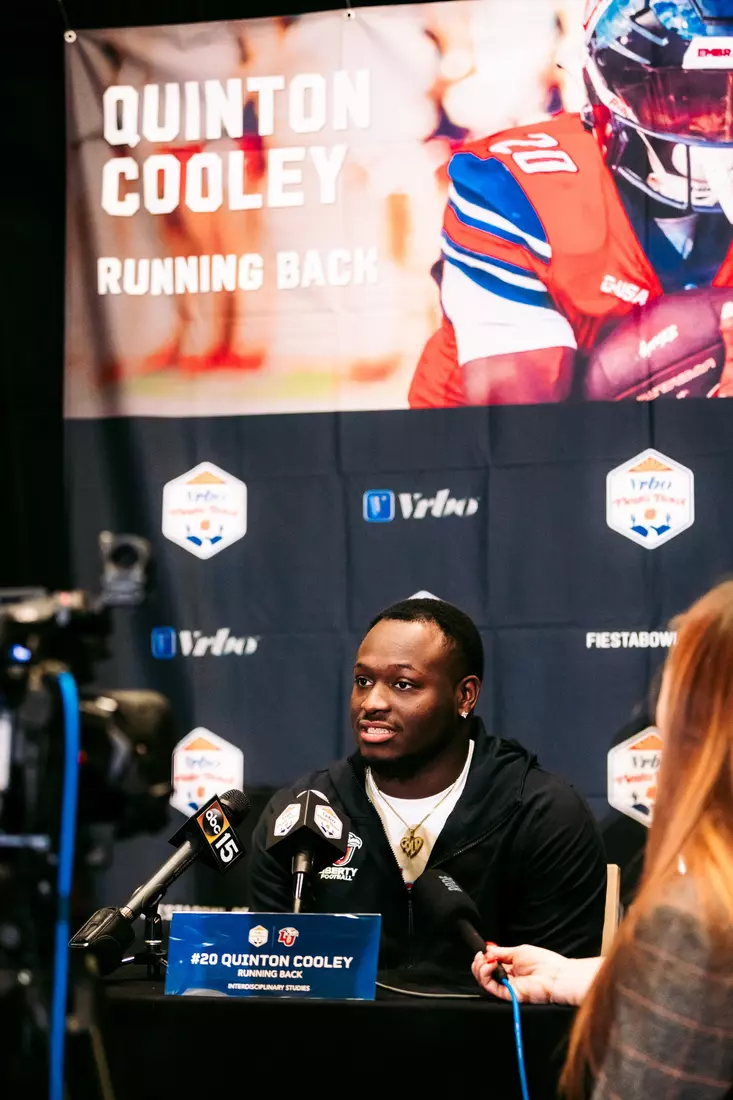 Liberty Football Fiesta Bowl Offensive Press Conference on December 28th, 2023. (Photo by Cassidy Paxton)