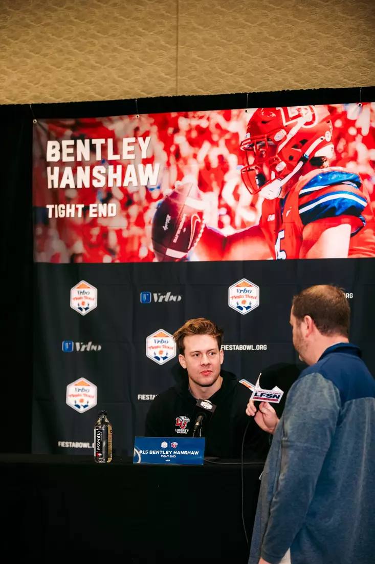 Liberty Football Fiesta Bowl Offensive Press Conference on December 28th, 2023. (Photo by Cassidy Paxton)